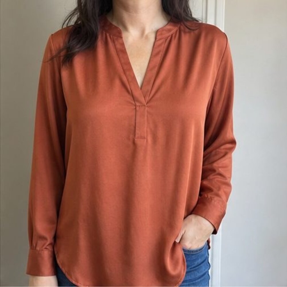 Rust Tunic Blouse - Picture 2 of 6